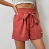 Comfortable Casual Fashion Women's Casual Pants High Waist Solid Color Red Shorts Summer Clothes Women 2026