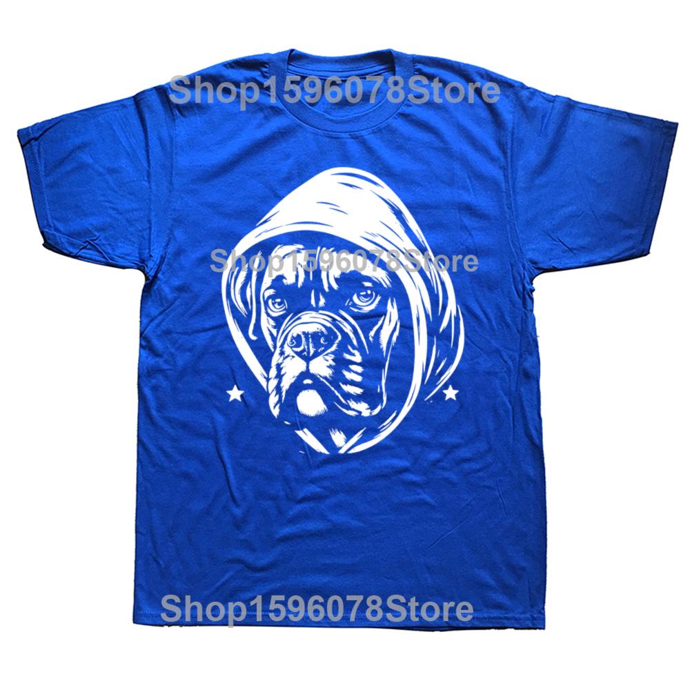 Funny Cool Boxer Dog Graphic T-shirts Men Women's Fashion Casual Tshirt 100% Cotton Loose Oversized T Shirt