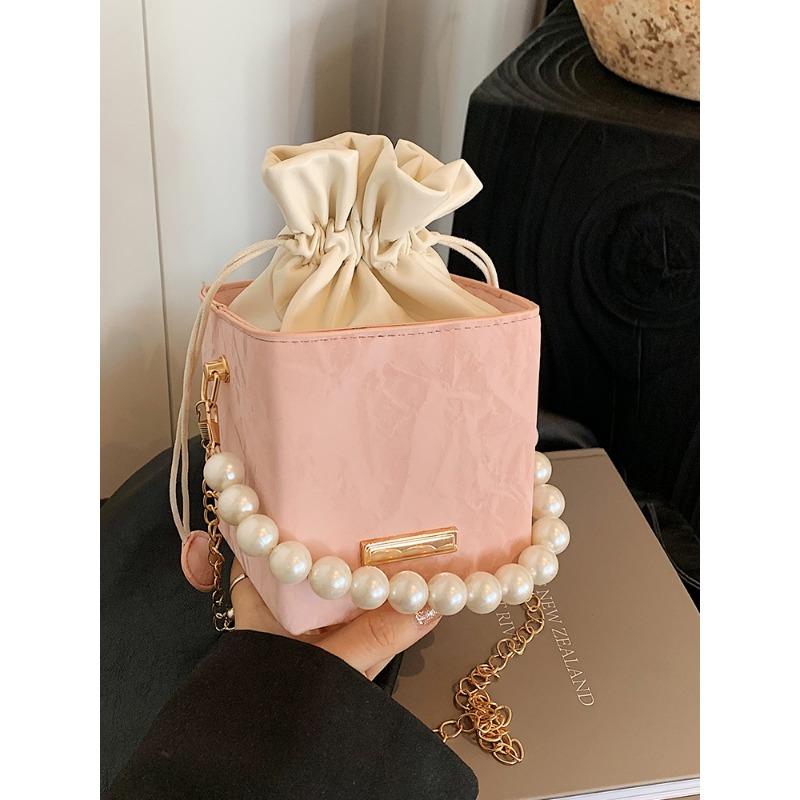 Высококачественная маленькая сумка для женщин, новый стиль, сумка-ведро для женщин, повседневная сумка-цепочка, бисерная сумка через плечо