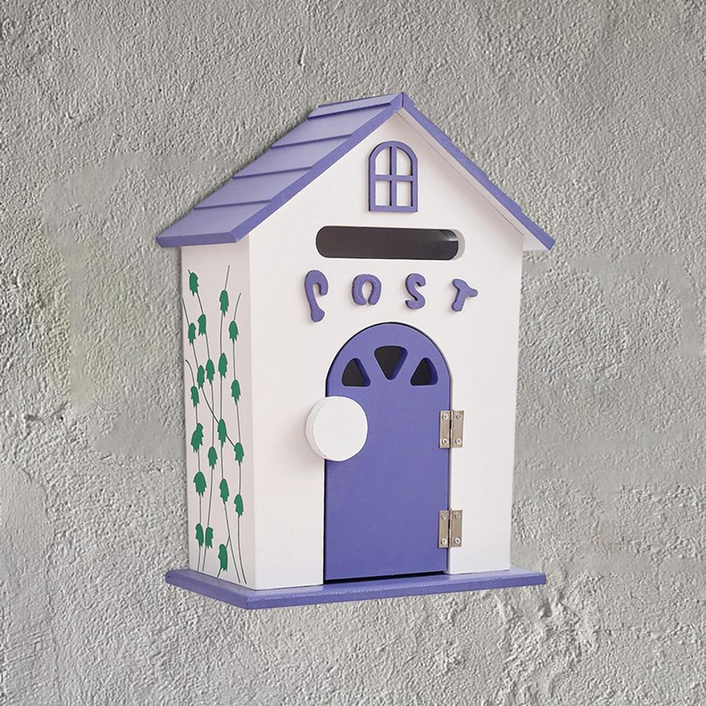 Настенный почтовый ящик для сада, деревянный почтовый ящик Mail 8,6x4,7x12,6 дюйма, многофункциональный