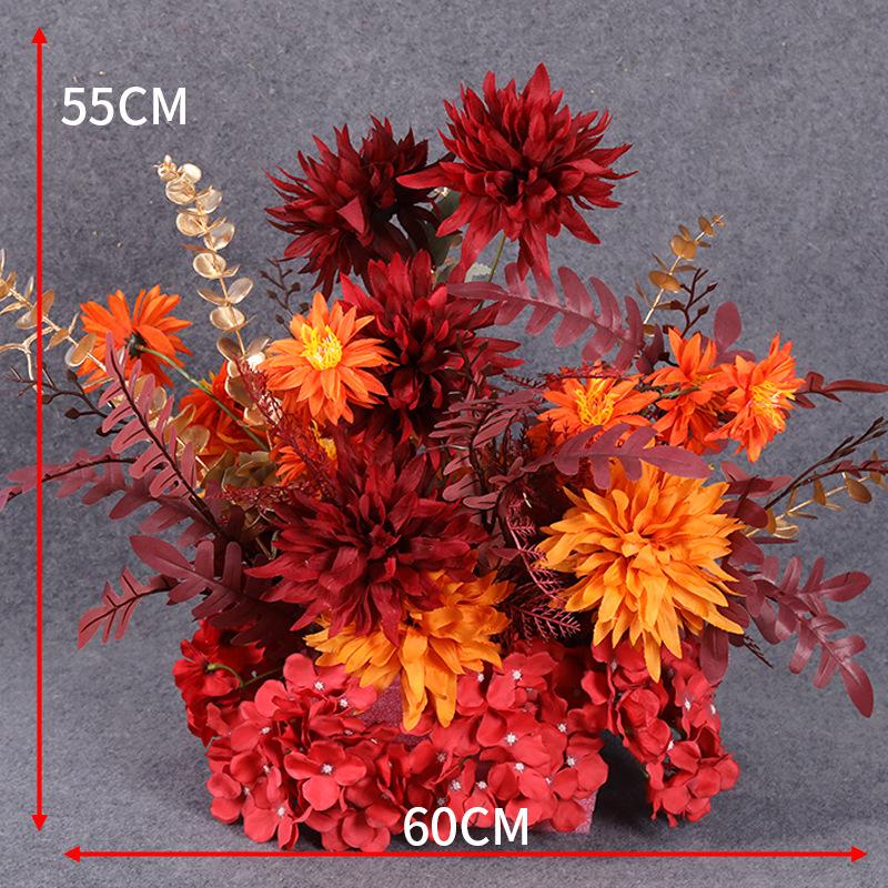 Свадебное цветочное оформление 2025: Сцена банкетного приема по случаю помолвки, Цветочные ряды для дороги/сцены, Цветы для арки, Искусственная имитация фона, Флористическое искусство.