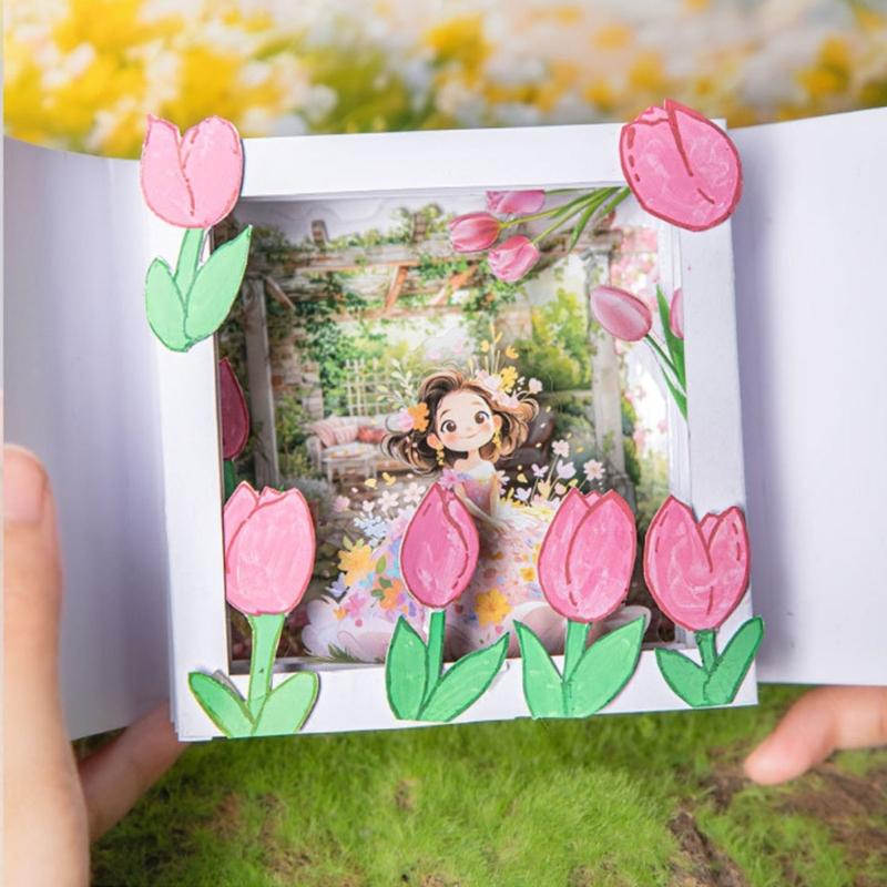 Наклейка для журнала Наклейка с мультяшной девочкой Наклейка для скрапбукинга Наклейка с пейзажем Наклейка с цветами Декоративная наклейка