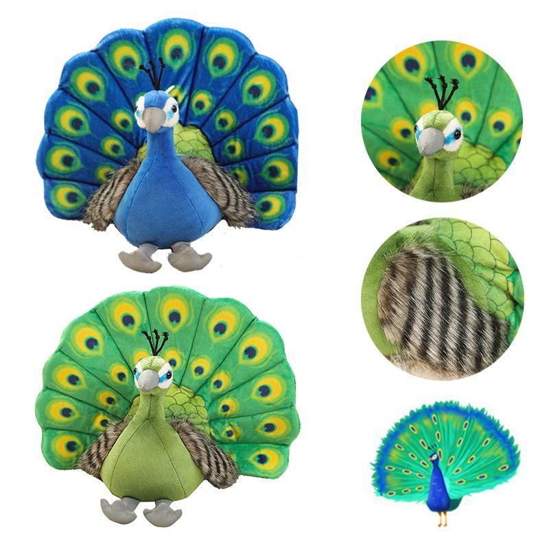 Прекрасная 25-сантиметровая плюшевая игрушка, имитирующая павлина, мягкая набивная игрушка, кукла для обнимания для малышей, рождественский подарок