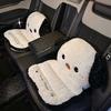 Подушка на сиденье автомобиля Плюшевая подушка для сидения для кошек и собак 2-в-1 Поддержка сиденья и спины с нескользящим дном Толстая зимняя теплая подкладка для офисных игровых кресел