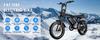 Электровелосипед SAMEBIKE S8 1000 Вт с толстыми шинами, аккумулятор 48 В 17,5 Ач, 20" x 4.0 Снежный электровелосипед для горной и внедорожной езды