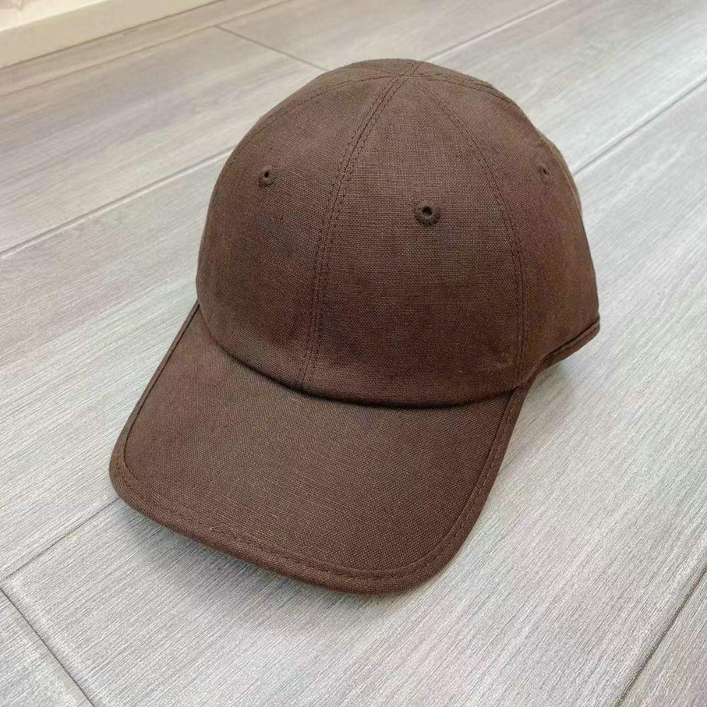 Lightweight Linen Baseball Cap Cozy Fit Outdoor Sun Hat Breathable Sun Visor Hat Casual Daily Wear