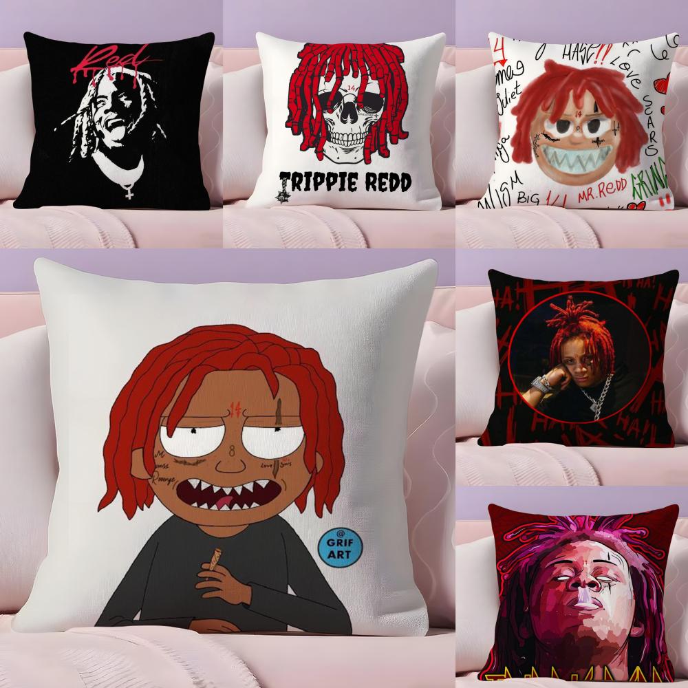 Rapper TTrippie Cool RRedd Cushion Cover Plush Fabric Soft DoubleSided Printed Sofa Warm Winter Home Gift Pillow Cover