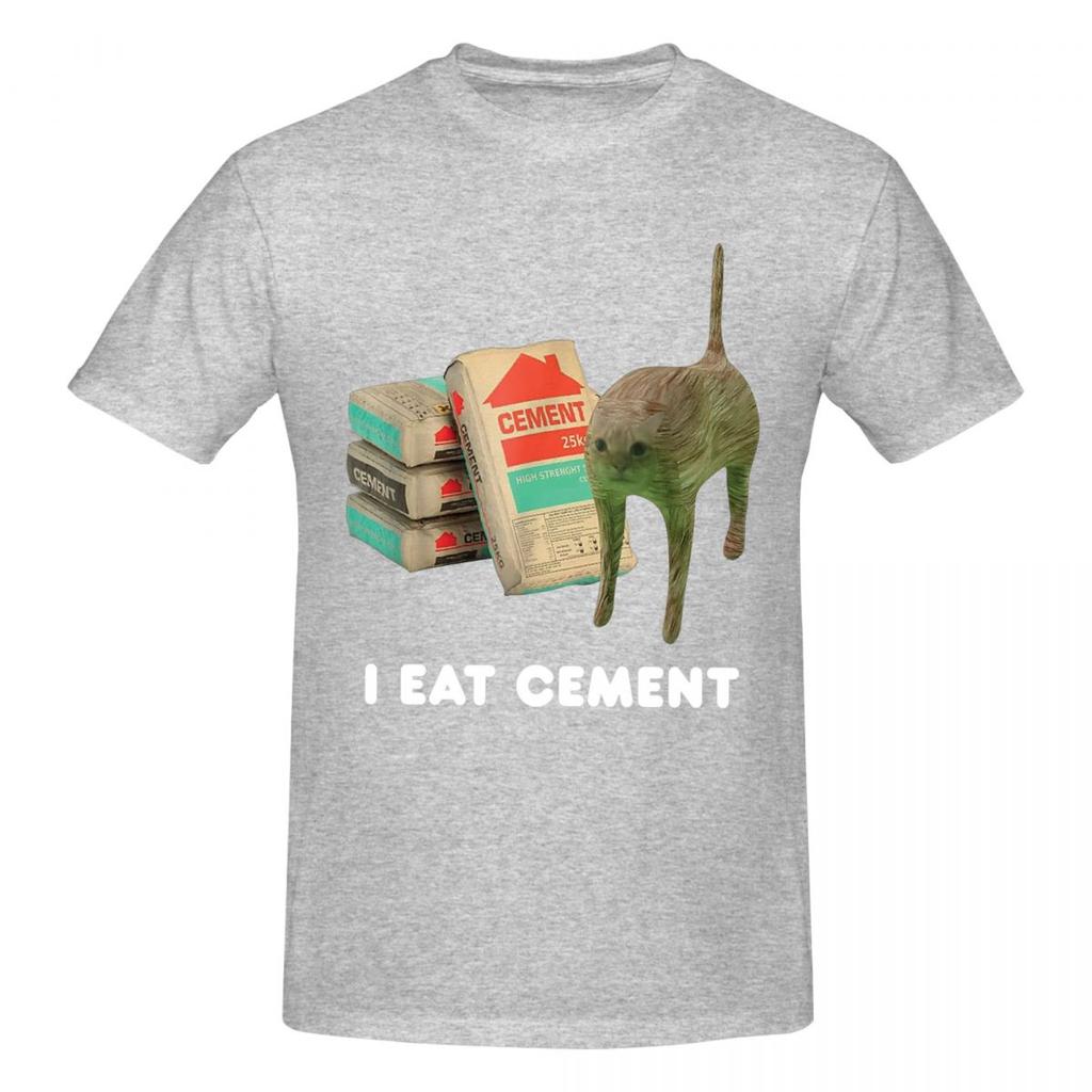 Unisex I Eat CeUnisext Cursed Cat Funny Meme T Shirt Streetwear Oversized Cotton Crewneck Custom Sleeve Tee Shirt