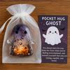 Halloween Ghost Pocket Cards Pocket Comfort Ghosts Pockets Hug Ghost With Encouragement Card Cute Mini Charm Gifts