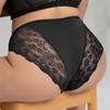 Women's Plus Size Lace Seamless High Waist Briefs Comfortable Cotton Crotch Bottoms Suitable for Fat Girls