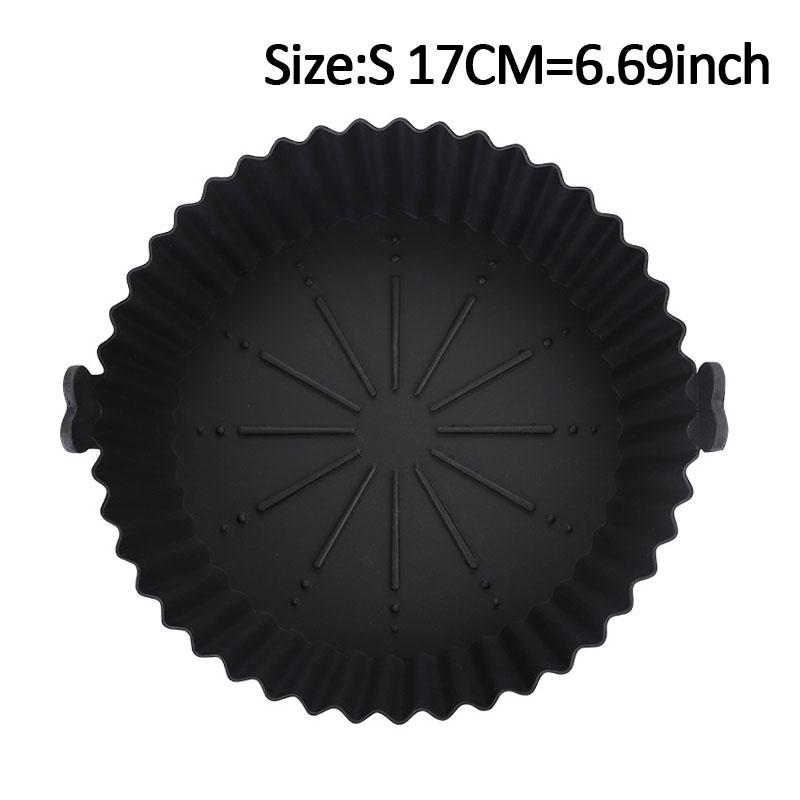 17/20 см противень для выпечки в аэрофритюрнице, многоразовый силиконовый противень с антипригарным покрытием, круглая форма для выпечки, коврики для микроволновки, вкладыш для аэрофритюрницы, форма для торта
