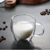1 шт. Двойная стенка стеклянная кружка теплоизоляция прозрачная ручная работа чайные напитки чашки мини стаканы для виски кофейная кружка с ручкой