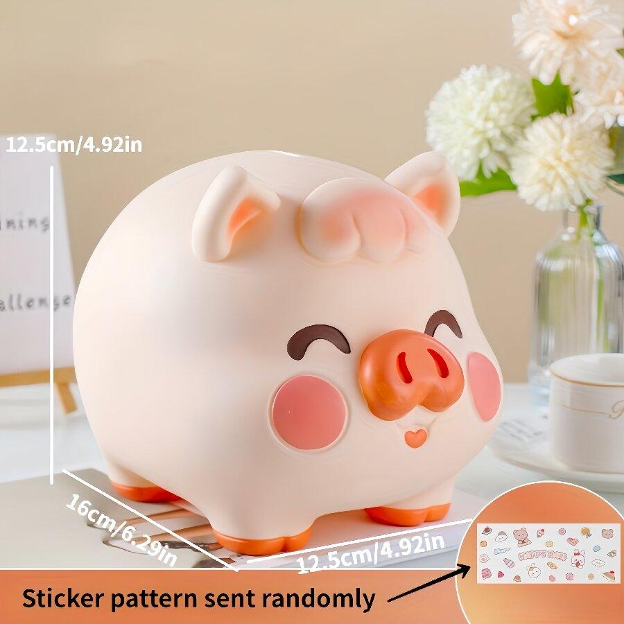 1 Piece of DIY Cute Enamel Anti-fall Piggy Bank Birthday Gift, Animal Piggy Bank Coin Banknote Piggy Bank Storage Home Decoratio