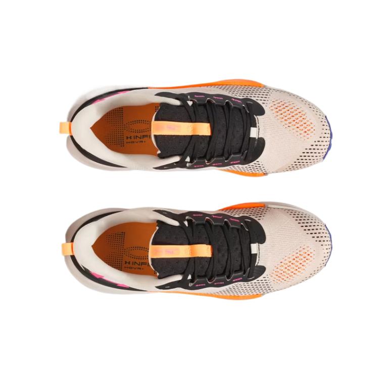 Under Armour HOVR Infinite Pro Trail Кроссовки Унисекс цвета слоновой кости, дюны и аэро-розового, оранжевые 3027202-142