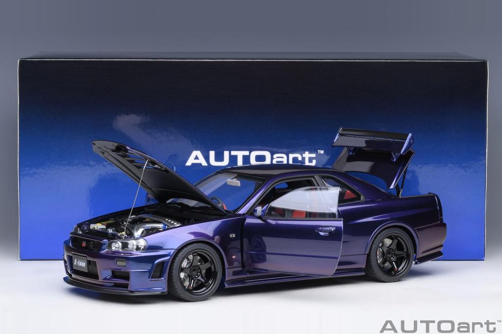 AUTOart 1/18 Scale Nismo R34 GT-R Z-tune Midnight Purple III Finished Product