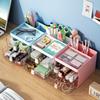 Large Capacity Stationery Holder Pen Holder Desktop Organizer Pen Container Stationery Storage Box