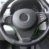 ABS Carbon Texture Car Accessories Interior Steering Wheel Cover Sticker Trim For BMW X3 E83 2006 2007 2008