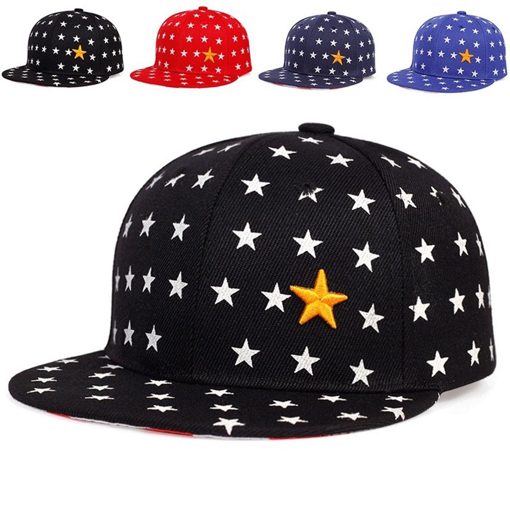 Children Pentagram Embroidery Graffiti Printing Cotton Baseball Hat Boys and Girls Spring and Autumn Casual Hats Fashion Hip Hop Caps Snapback Cap