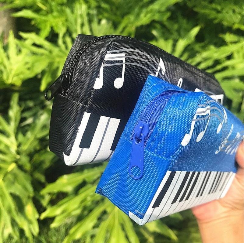 1 шт. креативная холщовая сумка для карандашей в виде клавиш пианино, школьная сумка для хранения канцелярских принадлежностей на молнии, ручка, карандаш, ластик, органайзер, школьные принадлежности