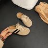 Retro Bag Head Half Slippers Women's Outer Wear Spring and Summer New Thick Bottom Inner Height Sandals Color Matching