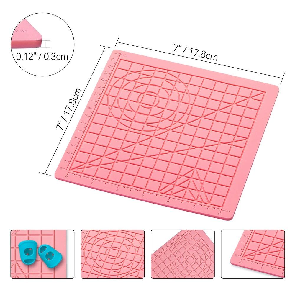 Силиконовый коврик для 3D-печати DIY с 2 защитными накладками на пальцы, инструмент для рисования по шаблону, силиконовая подложка, инструменты для рисования для детей и взрослых