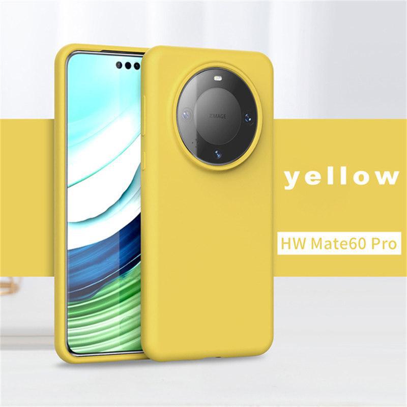 Для Huawei Mate 60 одноцветный чехол из ТПУ, оригинальный жидкий силиконовый чехол для телефона Huawei Mate 60Pro 60 Pro, противоударные аксессуары