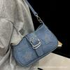 Summer New Fashion Trend 2025 Women's Bag Foreign Design Crossbody Crescent Bag Denim Portable Underarm Bag Women