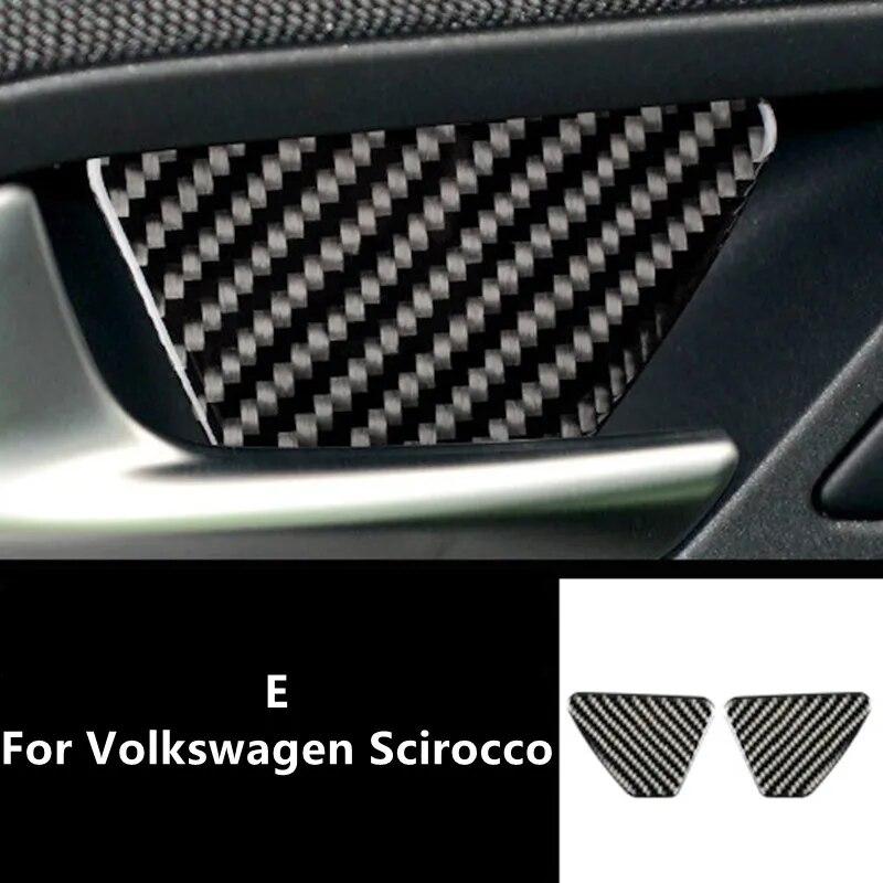 Carbon Fiber Car Interior Trim Strips For Volkswagen VW Scirocco Center Console Gear Shift Frame Panel Sticker Car Accessories