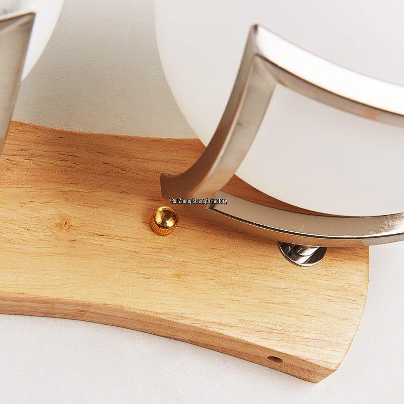 Modern Minimalist Wooden Wall Lamp for Bedroom and Aisle (Chinese and European Style)