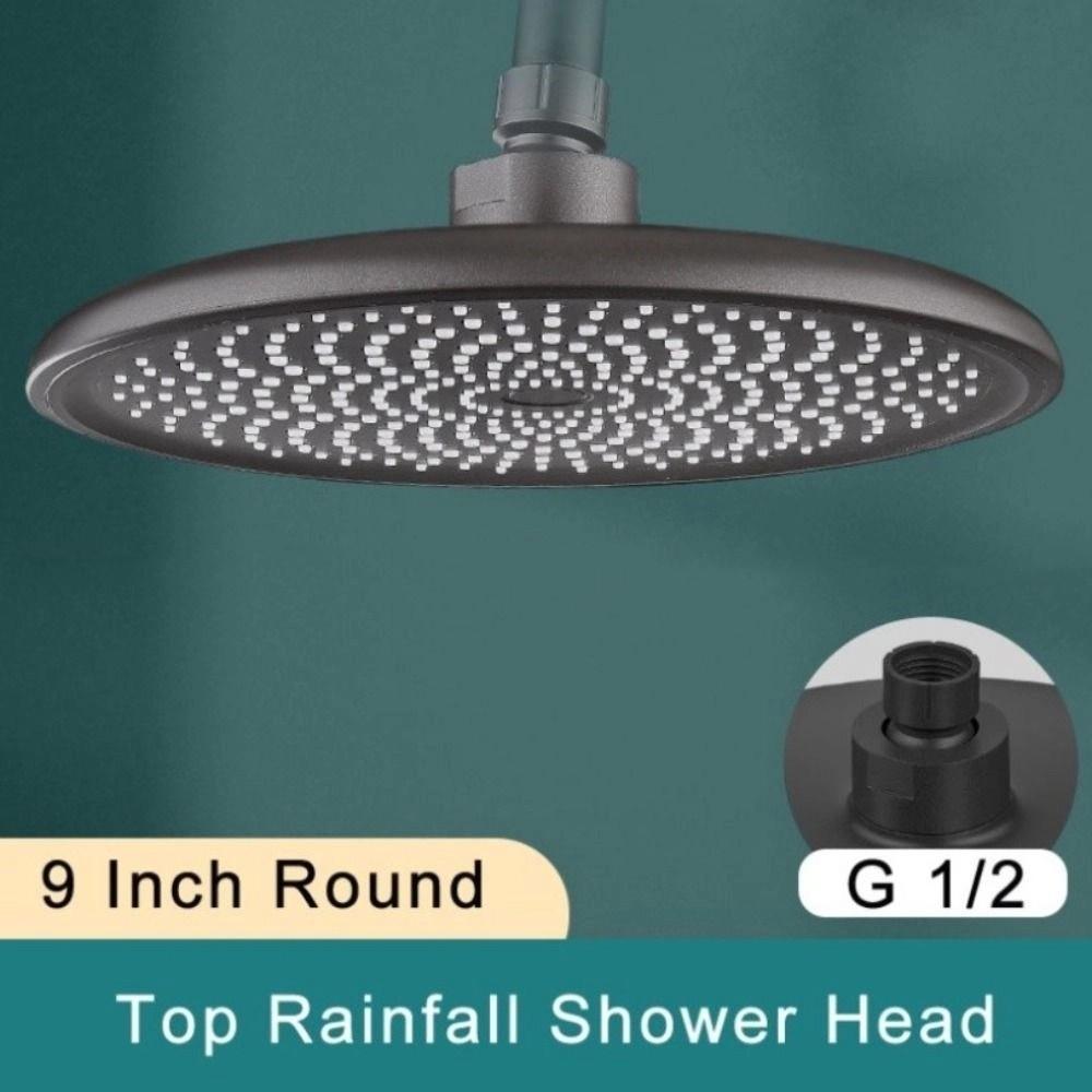 9-inch Large Rain Shower Head Internal Pressure Booster High Pressure Shower Head  Ceiling Mount