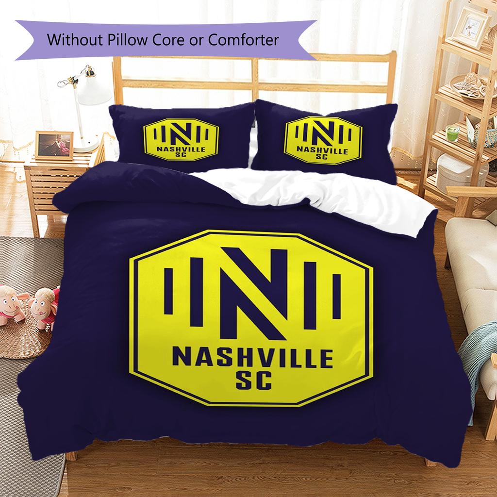 Nashville SC Pattern Bedding Set Quilt Cover Pillowcase Home Decor Gift (1 * duvet cover + 2 * pillowcase, without core)