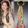 Colorful Ribbon Ethnic Hair Hoop Long Tassel Braid Hairband  Boho Style