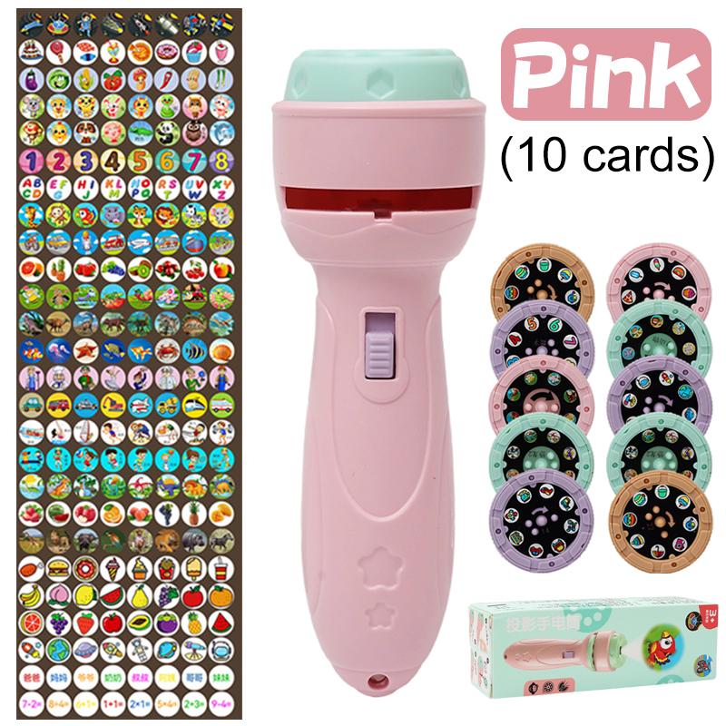 Cartoon Patterns Projector Flashlight Early Education Puzzle Development Toy Children Enlightenment Torch Flashlight Toy Gifts