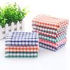 1/6 Pcs Cleaning Towels Non-Scratch Highly Absorbent Cotton Dishcloths Plaid Print Reusable Home Restaurant Hotel Dish Rag Hands