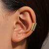 Copper Long Tube Clip Earring Solid Color Fake Ear Cuff Daily Ear Bone Clip  Piercing Jewelry