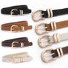 Pin Buckle Business Waist Belt Luxury Design Frosted Waistband Suede Leather Belt For Women