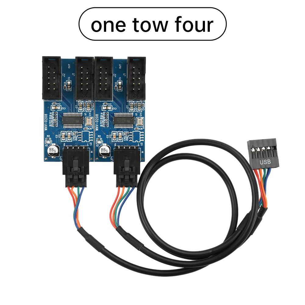 Разветвитель USB на 9 контактов для материнской платы, 1 на 2 разъема-розетки, удлинительный кабель-адаптер для 1-4 USB-хабов