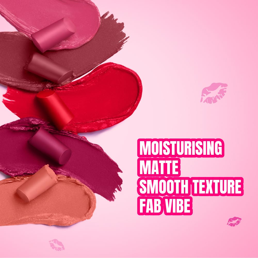 Матовая помада Elle 18 Color Pops, Оттенок Code Red, Увлажняющая в стике, с Витамином E, Высокопигментированная, с маслом жожоба и маслом ши |
