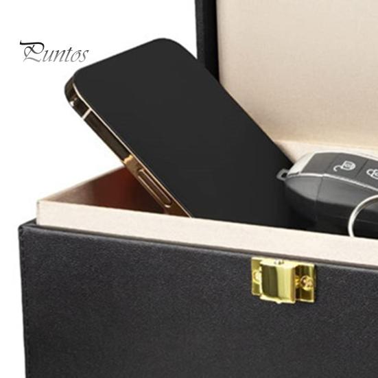 Коробка Фарадея для автомобильных ключей, блокирующая сигнализацию, двухслойный противоугонный органайзер для ключей с 2 карманами Фарадея