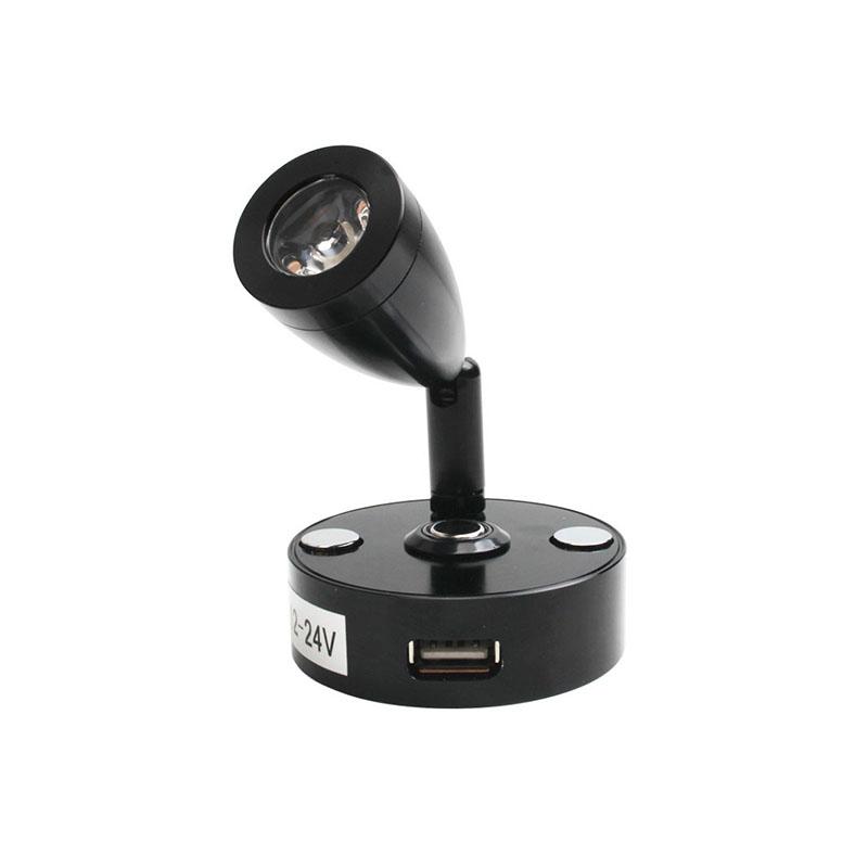 Лампа для чтения с сенсорным выключателем USB-интерфейса, светодиодная лампа для лодки на колесах, прикроватная настенная лампа для кемпера, прицепа, автодома, точечный светильник