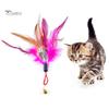 Puntos Pet Cat перо колокольчик игровая палочка дразнилка замена головы чесалка интерактивная игрушка