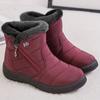 Women's Warm Faux Fur Lined Snow Boots, Winter Side Zipper Ankle Boots, Women's Footwear