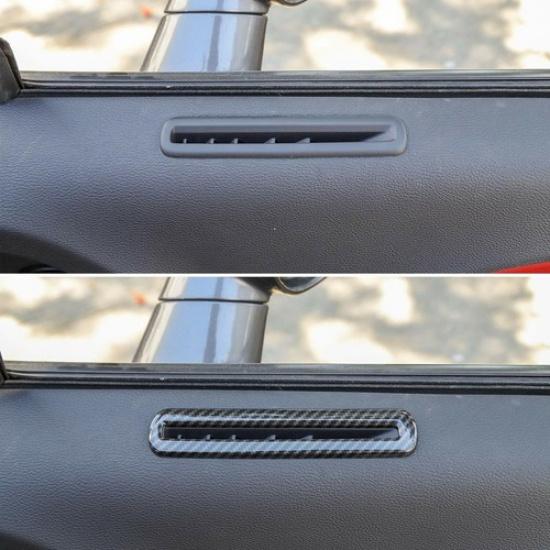 Car Door Air Condition Outlet Vent Trim for Dodge Challenger 2015+ Carbon Fiber
