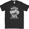 I'm a Biker Papa But Much Cooler T-Shirt Funny Motorcycle Grandpa Gift Tee