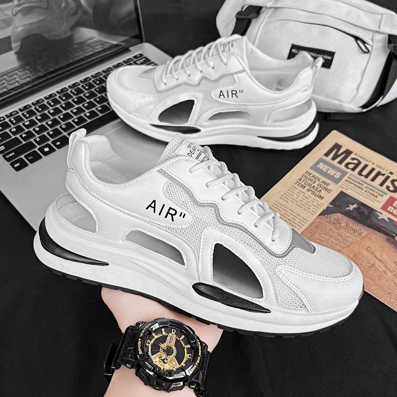 Бренд Мужские кроссовки для бега Сетчатые дышащие Мужские кроссовки Лето Новинка Лоскутное шитье Пляжные сандалии Роскошная мода Мужские теннисные туфли 2025