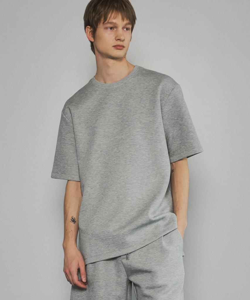 HALBKREIS LAYOUT T20034 Essential Loose Fit Short Sleeve T-Shirt_Melange Gray