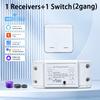 10A Tuya WiFi Smart Switch 433MHz Relay Breaker Smart Home Wireless Control Switch 1/2/3 Gang Wireless Wall Switch Voice Control