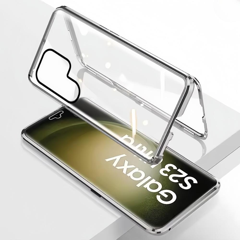 Подходит для Samsung S25ultra Магнитный чехол для мобильного телефона с защитой от подглядывания S24FE Полностью закрытый стеклянный магнитный металлический защитный чехол
