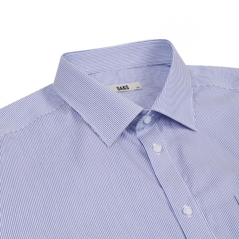 Daks 26ss Хлопковая смесовая рубашка в полоску Regular Fit, простая в уходе Dmp1shdl120b1