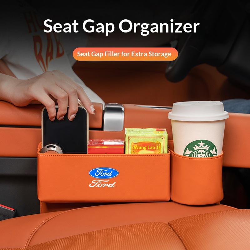 KLYD4 For Ford Mondeo Focus Explorer Escape Kuga Everest Bronco F-150 Ranger Transit Car Leather Seat Gap Storage Box